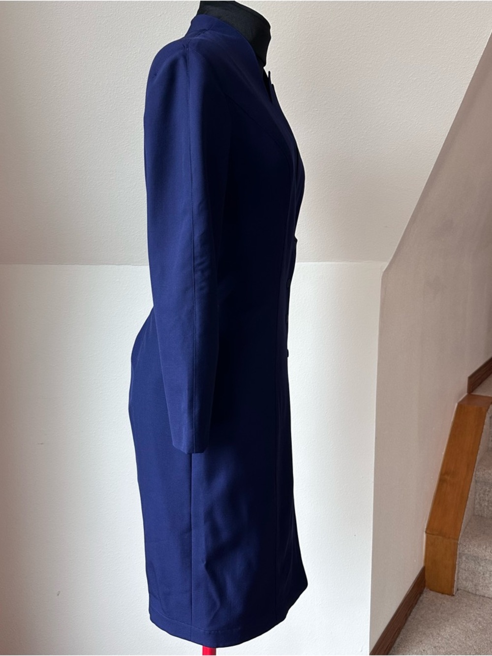 Vintage Iconic Collectible Thierry Mugler Dress 90s Made in France 100% Wool S - Picture 4 of 16